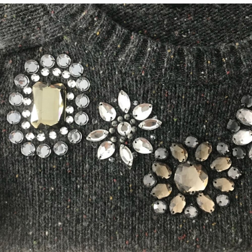 J CREW Lambswool Donegal Jeweled Sweater XSMALL - Picture 7 of 10